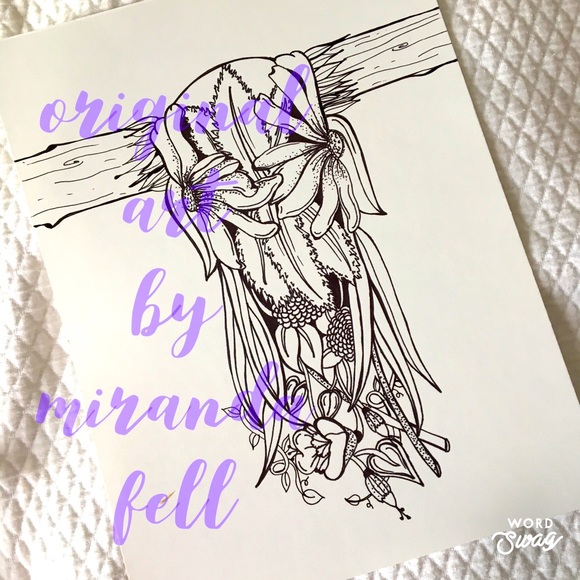 Other - Blooming Bones - Original Art Print